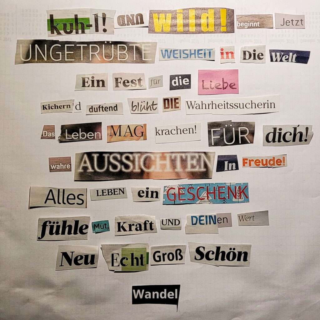 Wortschnipsel-Collage